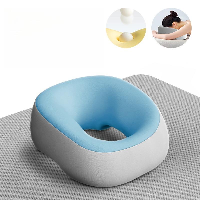 

Special Face Pillow for Massage Beauty Bed Home Massage Face Pillow Bed Hole Cushion Eye Postoperative Care Relaxing Pillow синий