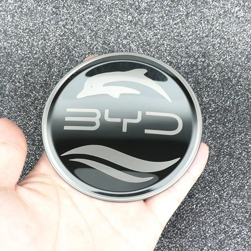 HBZBP1 Car Steering Wheel Metal Protective Cover for BYD Atto 3 Yuan Plus Seagull Dolphin Seal Stainless Modified Sticker Fashion New