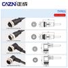 Straight Angled 3 4 5 6Pin 7/8 Unshielded Male Female Circular Plug With Wire Harness 1 2 5 Meter Overmolded Connector