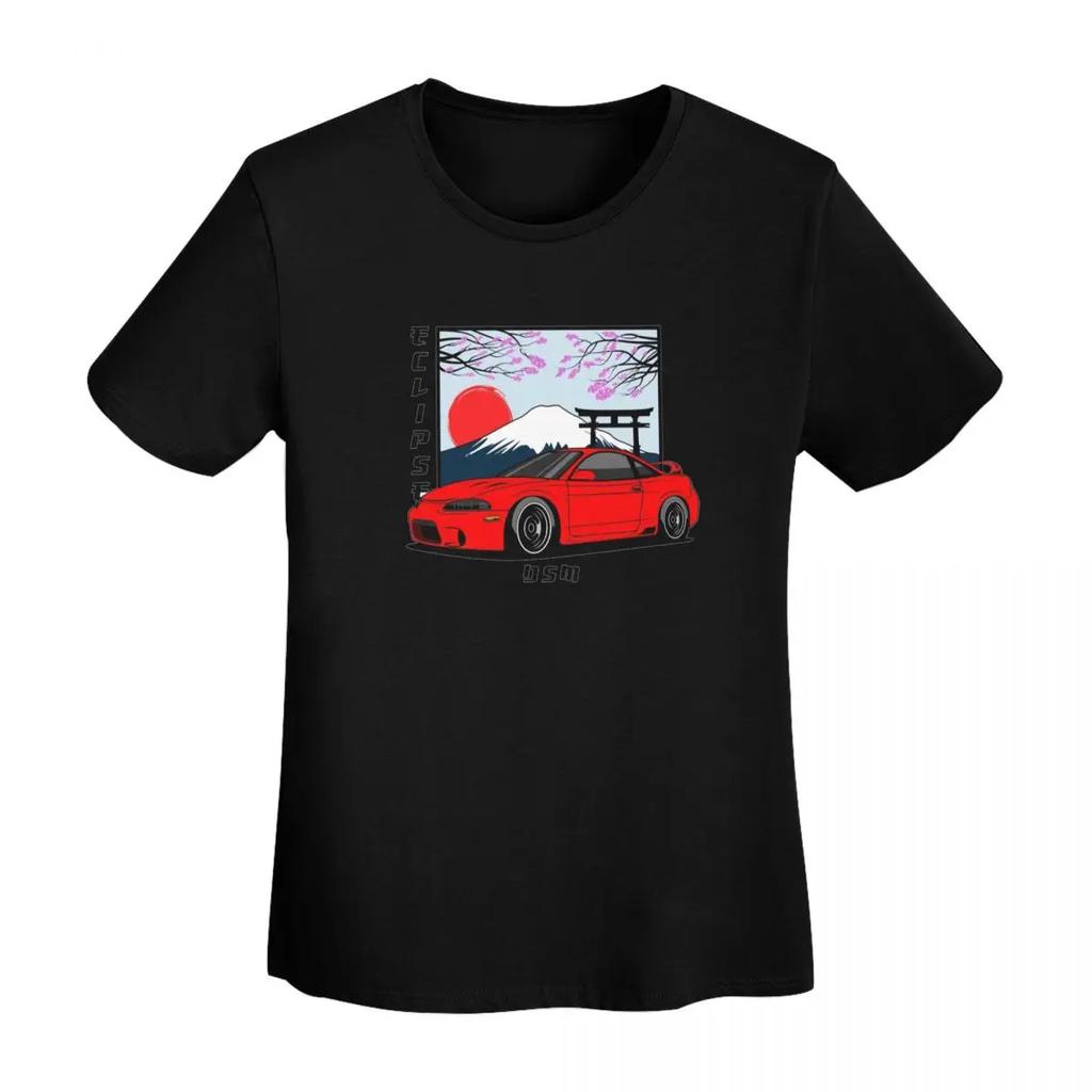 Eclipse 2G DSM Rood T-shirt Dames Korte Mouw T-shirts Ronde Hals Kleding Katoen Zomer T-shirts Streetwear