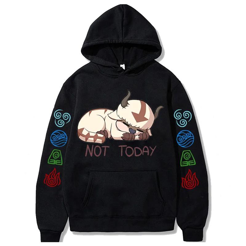 90s Casual Sweatshirts Avatar The Last Airbender Y2k Mens Hoodies Streetwear Hip Hop Harajuku Pullovers Fashion Mange Clothes