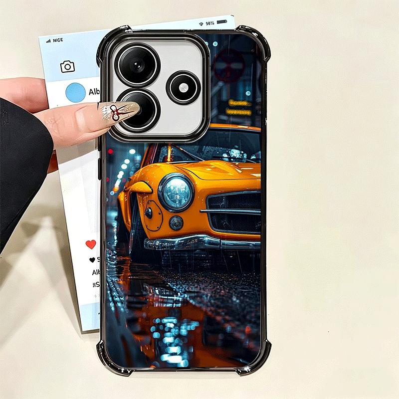 Vintage Car Retro Nostalgia Plating Phone Case For Xiaomi Poco X5 X6 X7 X8 Pro Max F8 Ultra F7 M8 M7 M5S Redmi 15C 15 14C 13C 13