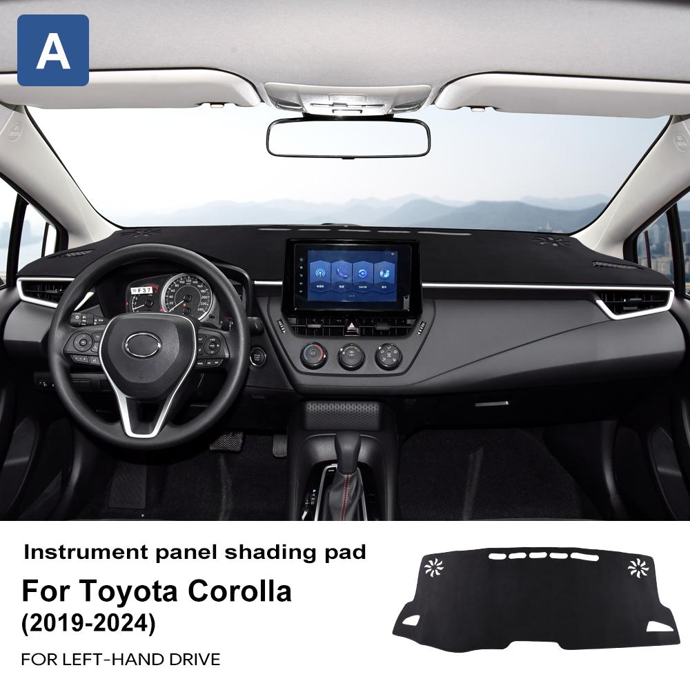 Top Flannel Dashboard Cover Pad For Toyota Corolla E210      2024 Hybrid Anti-UV Dash SunShade Mat Non-slip for Corolla 19-2024