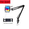 180° Adjustable Long Arm Metal Holder Rotatable Tablet Stand Phone Stand For iPad Pro Mini Air Xiaomi Tablet Compatible 4-12.9in
