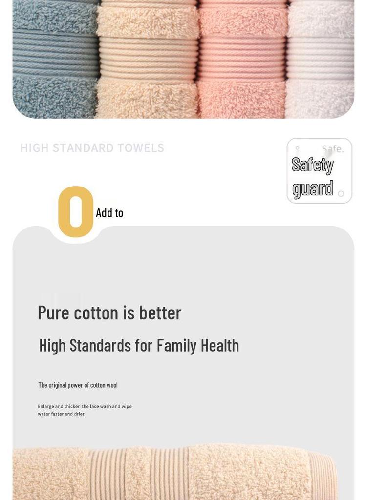 Large Absorbent Xinjiang Cotton Bath Towel - Soft and Thick Pure Cotton for Adults