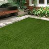 Synthetic Artificial Grass Set of 10 Slabs Tiles 30 x 30 cm Comfort Thickness 3 cm Interlocking Green