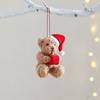 Plush Bear Pendant Hanging Ornament Lovely Christmas Tree Decoration For Indoor Outdoor Holiday Party Decoration
