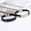 Meier Beautiful jewelry braided stainless steel men bracelet casual glossy leather bracelet bracelet