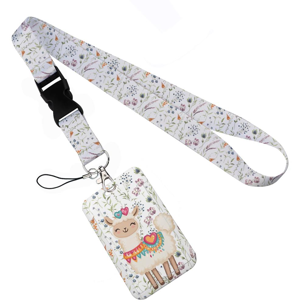 Sujetarjetas Vertical Colección Animales con Lanyard Correa para el Cuello Llavero Insignia Pase Episodio 8 Accesorio para Llaves