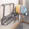 Wall-Mounted Punch-Free Bathroom Basin Storage Rack with Suction Cup