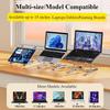 Oatsbasf Aluminum Alloy Foldable Laptop Stand 7+8 Gear Adjustable Portable Stable Tablet Riser Holder Notebook Computer Support