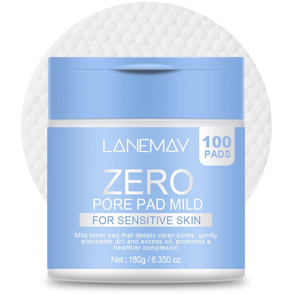 Pad Mild - Gentle Facial Cleansing Pads with Glycolic Acid, Vitamin B5 & E, Deep Cleanse & Shrink Pores, Moisturizing, Non-Drying, Face Cleansing Pads