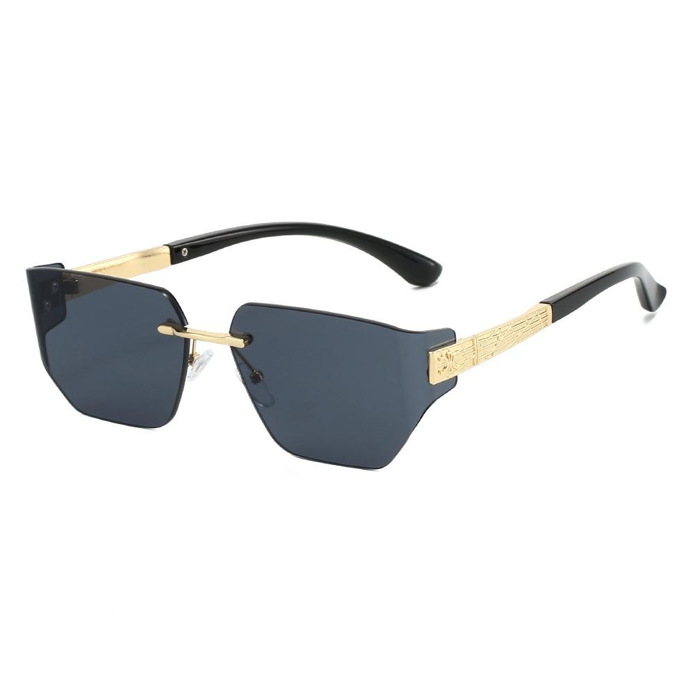 Y2K Luxury Frameless Gradient Square Sunglasses Retro Metal Frame UV400 Protection for Women Men