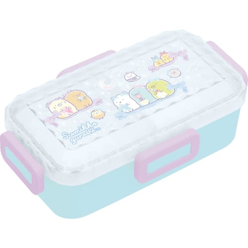 SAN-X Sumikko Gurashi 4-Point Lock Fluffy Lunch Box (Diamond Cut) KA27402 H90 X W170 X D60mm
