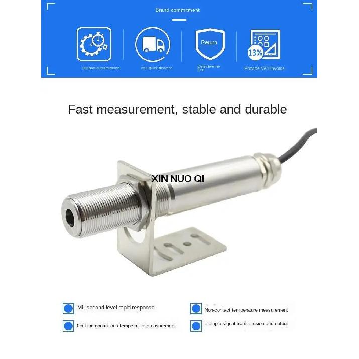Industrial Non-contact Online Infrared Thermodetector Probe High Temperature Infrared Temperature Sensor Transmitter 4-20ma