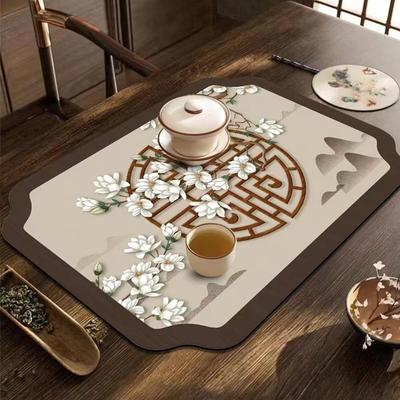 Quickly Dry Diatom Mud Tableware Pad Absorbent Dish Drying Mat Quick Dry Drain Mat Coffee Machine