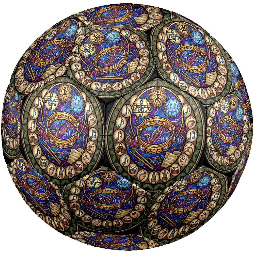Music Harmony Symbols Round Football Size 5 Adult Ball Suitable for Training Matches and Outdoor Team.