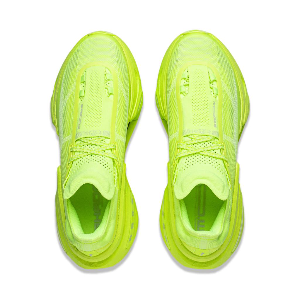 New LiNing Shadow 3.0 Cushioned Wear Resistant Breathable Rebound Low Top Running Shoes Unisex Neon Yellow Green ARRU005-26