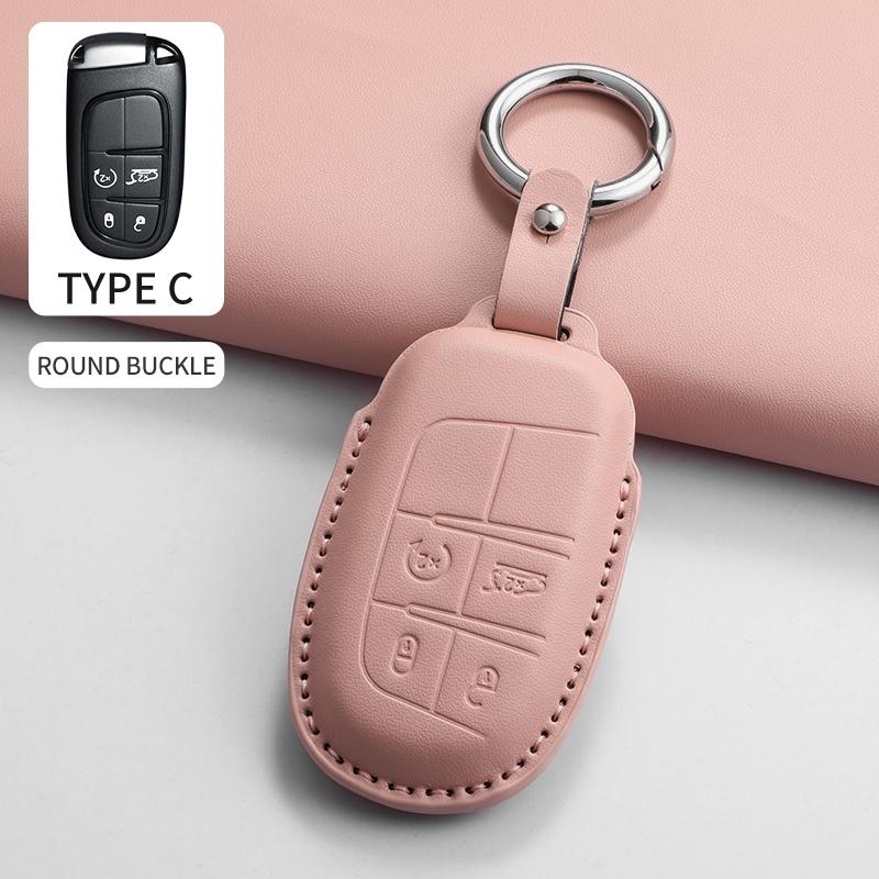 Car Key Case Cover Shell for Jeep Chrysler 300 200 Cherokee Wrangler Compass Renegade Fiat 500X Car Remote Key Shell Accessories