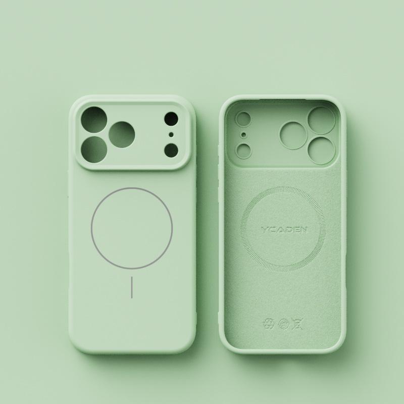 For IPhone17Air Zhenpin Liquid Silicone Mobile Phone Case for Apple 16promax All-inclusive Oil Spray Magnetic Suction Case