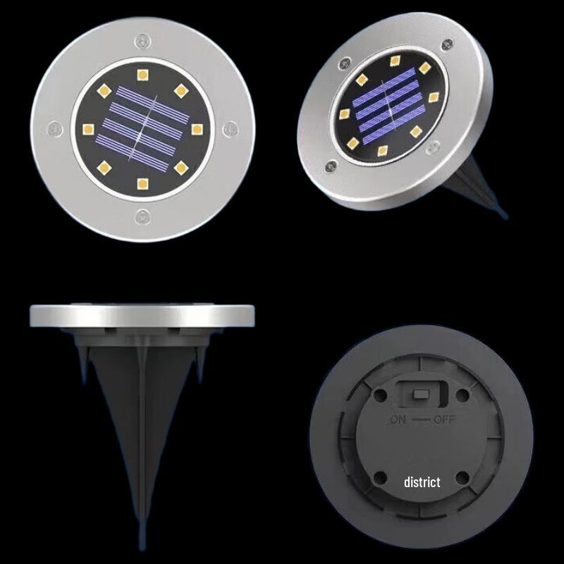 Upgraded Solar LED Stainless Steel Ground Lights (2-Pack)