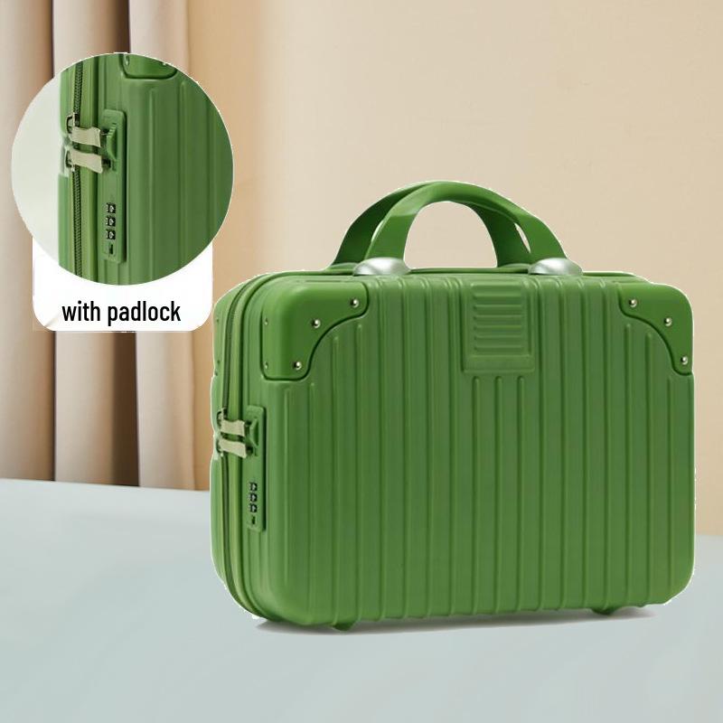 Retro Suitcase Set: 14" Women's Cosmetic Bag & 16" Men's Carry-On Luggage Gift Box.