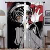 Hanako Kun Partition Kitchen Curtains for Camera Window Curtain for Room 2 Panel Home Interior Curtains Shades Living Blackout