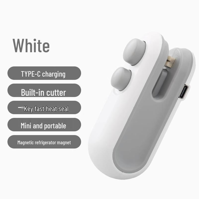 Portable Mini Snack Bag Heat Sealer - Compact Hand-Press Sealing Machine for Home Use