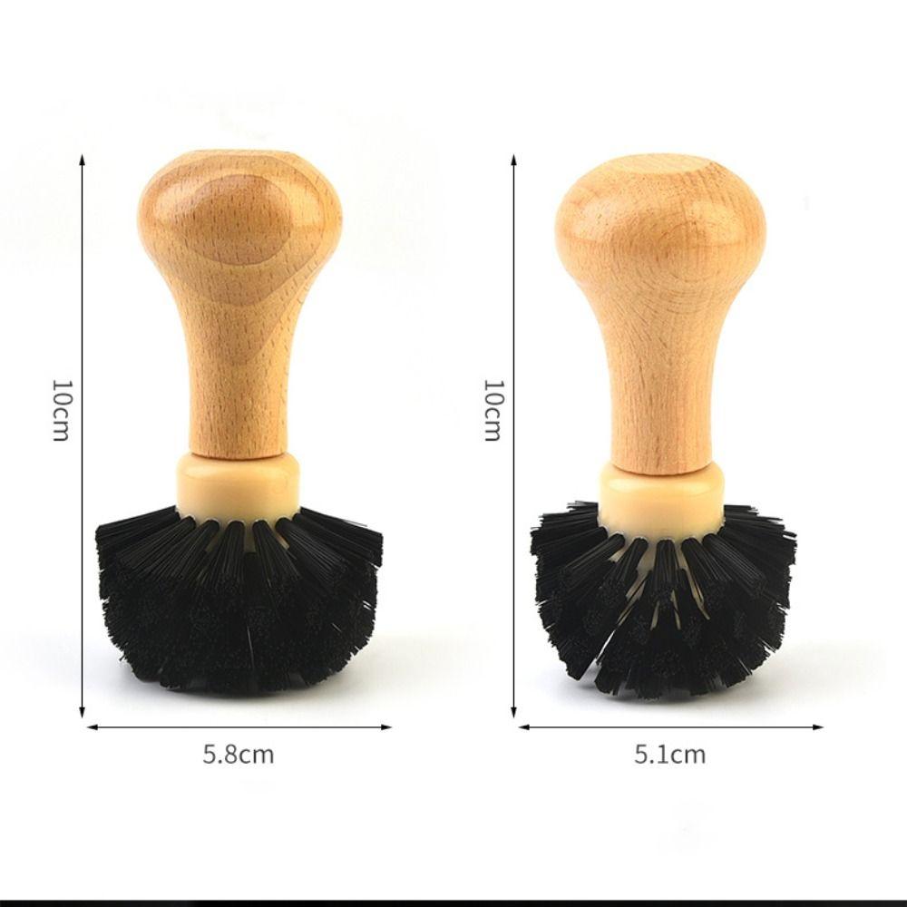 Wooden Handle Coffee Cleaning Brush Espresso Portafilter Cleaning Brush Coffee Grounds