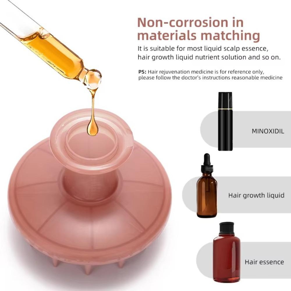 New Silicone Comb Applicator Shampoo Brush Head Massage Comb Hair Oil Dispenser Wide Tooth Scalp Massager For Hair