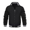 Men's New Solid Color Cardigan Jacket Casual Men's Coach Jacket