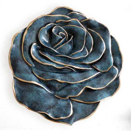 Nordic Three-dimensional Flower Wall Decoration Living Room Background Wall Resin Gilded Flower Wall Hanging Interior Decoration