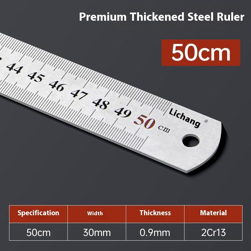 15-100CM Zero Glare Satin Chrome Stainless Steel Machinist Engineer Ruler With Graduations In MM