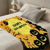 Lightweight Thin Flannel Blanket Versatile Halloween & Christmas Themed, Soft Cozy Home Decor for Relax, Portable for Car