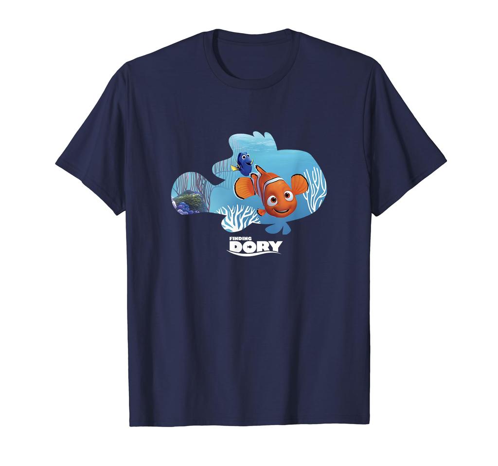 Disney Pixar Finding Dory Nemo Silhouette Big Bust Poster T-Shirt