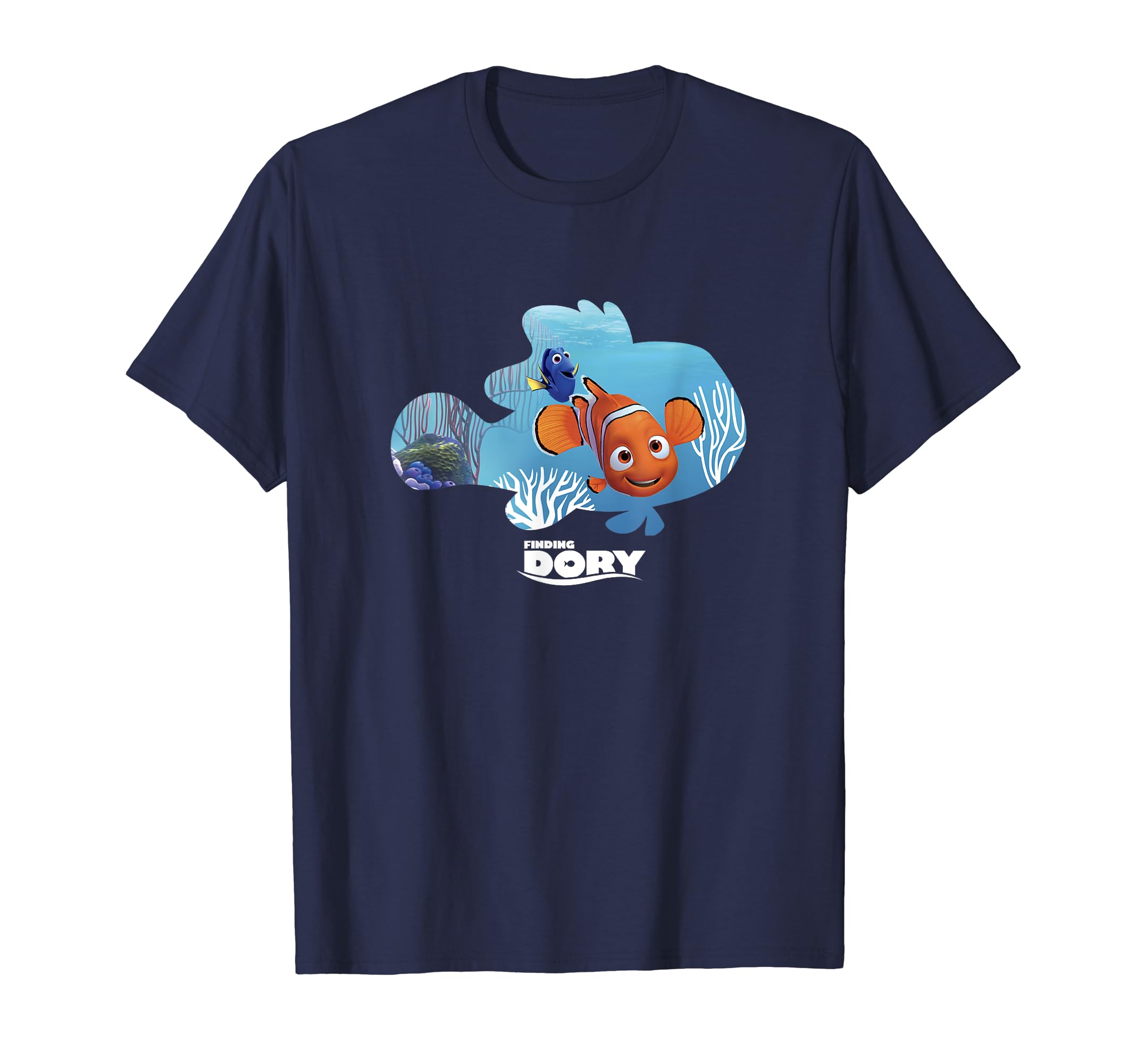 

Disney Pixar Finding Dory Nemo Silhouette Big Bust Poster T-Shirt