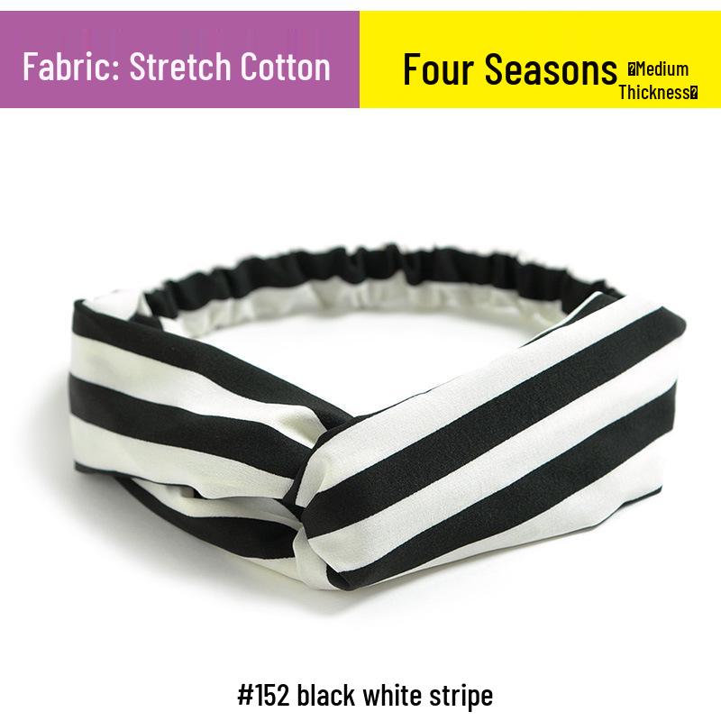 Koreanisches florales Chiffon-Elastik-Stirnband für Damen - Frischer Stil Haaraccessoire