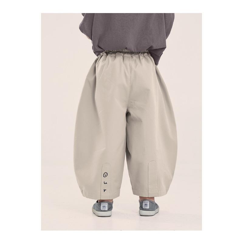 Boys Kids 100 Cotton Casual Summer Nine Point Trousers Children Daily Pants