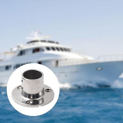 Boat Hand Rail Round Base Marine Grade Stainless Steel Rod Holder for 32mm Pipe Tubing