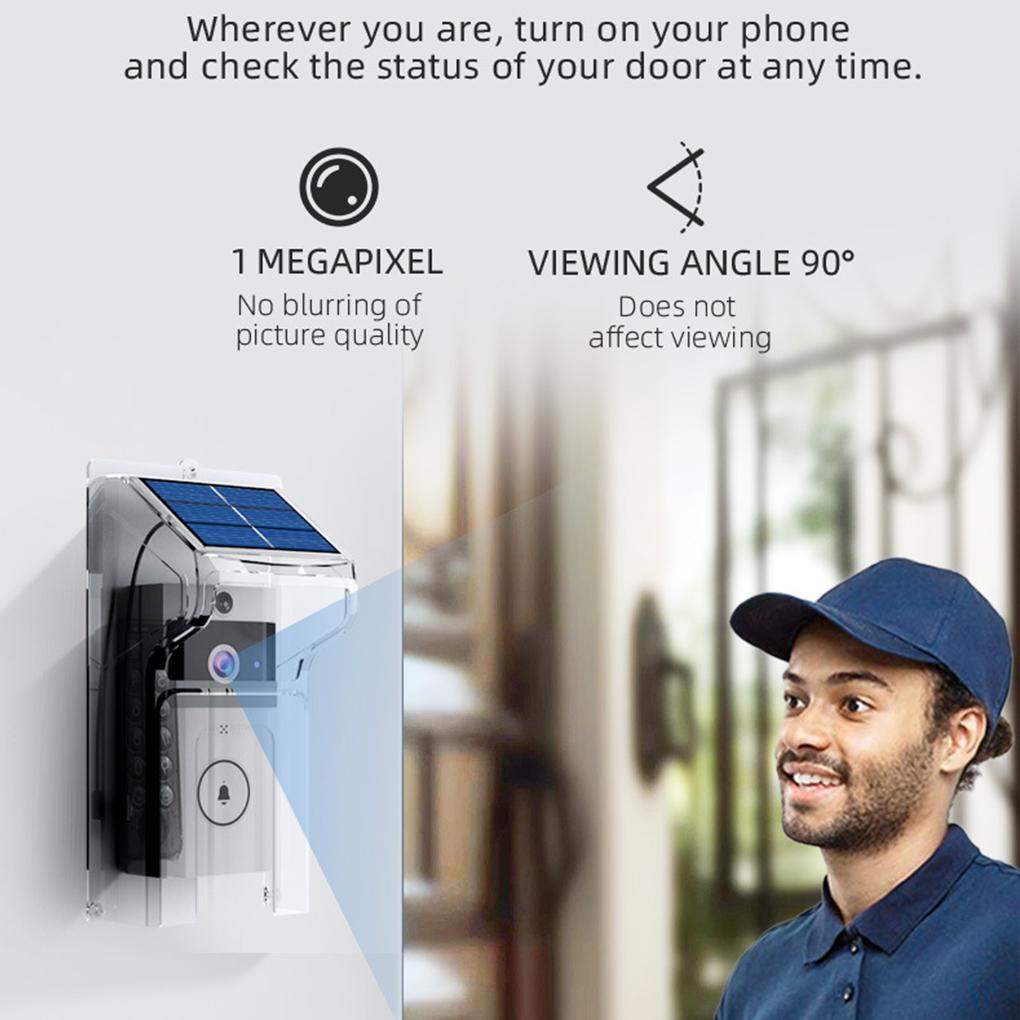 Wireless Video Doorbell With Solar Power HD And Two-Way o Intercom Doorbell Camera