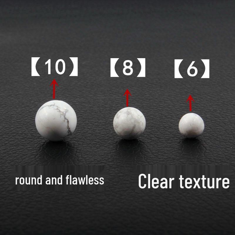 Koni Natural White Turquoise Round Beads for DIY Jewelry Accessories