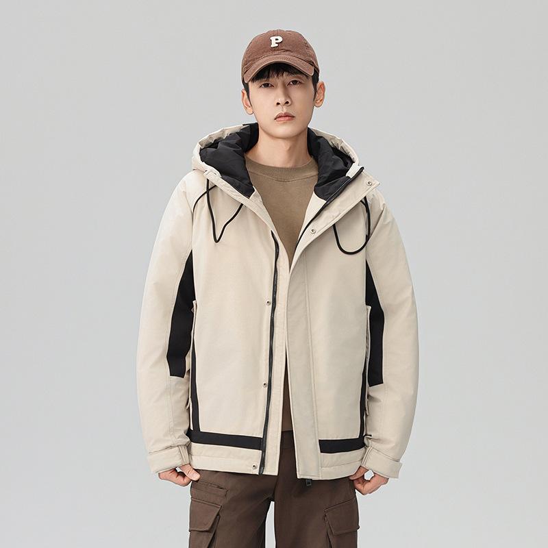New Winter Down Jacket White Duck Down Men's and Women's Hooded Versatile Fashion Men's Casual Loose Jacket
