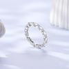 New copper Infinity Love Pink Heart Sparkling Cubic Zircon Rings Evil Eye Signet Ring for Women Protection Lucky Jewellery Gift