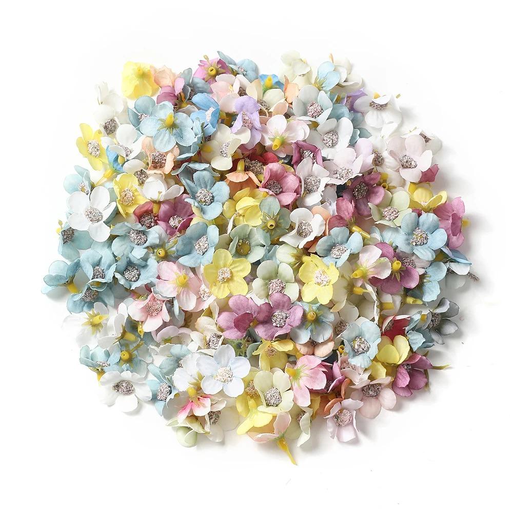 50/100Pcs Silk Artificial Daisy Flower Head For Flower Wall Plant Wedding Home Room Decoration DIY Garland Valentine'S Day Gift