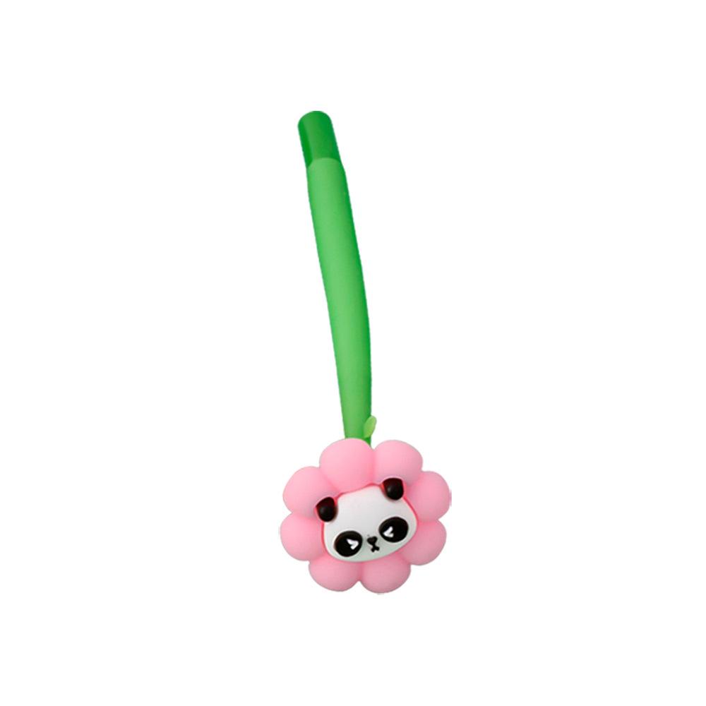 Panda Flower Cartoon Roly-Poly Black Ink Pen - Cute High-Quality Student Stationery