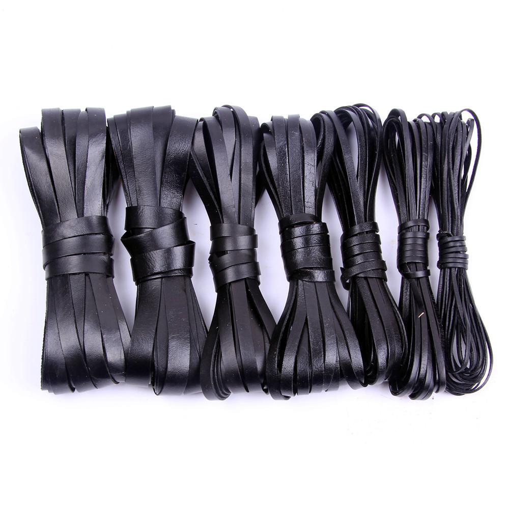 Diy Rope 1Mm Thick 3Mm Wide Rope Braided Rope Leather Strip Rope Vegetable Tanned Leather Flat Leather Rope Cowhide