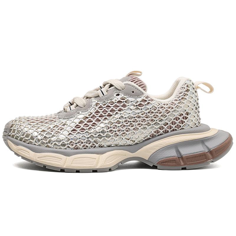 Luxury Designer Chunky Heel Platform Unisex Shoes All Match Casual Trainers Increase Runway Sport Shoes Large Size Sneakers Male