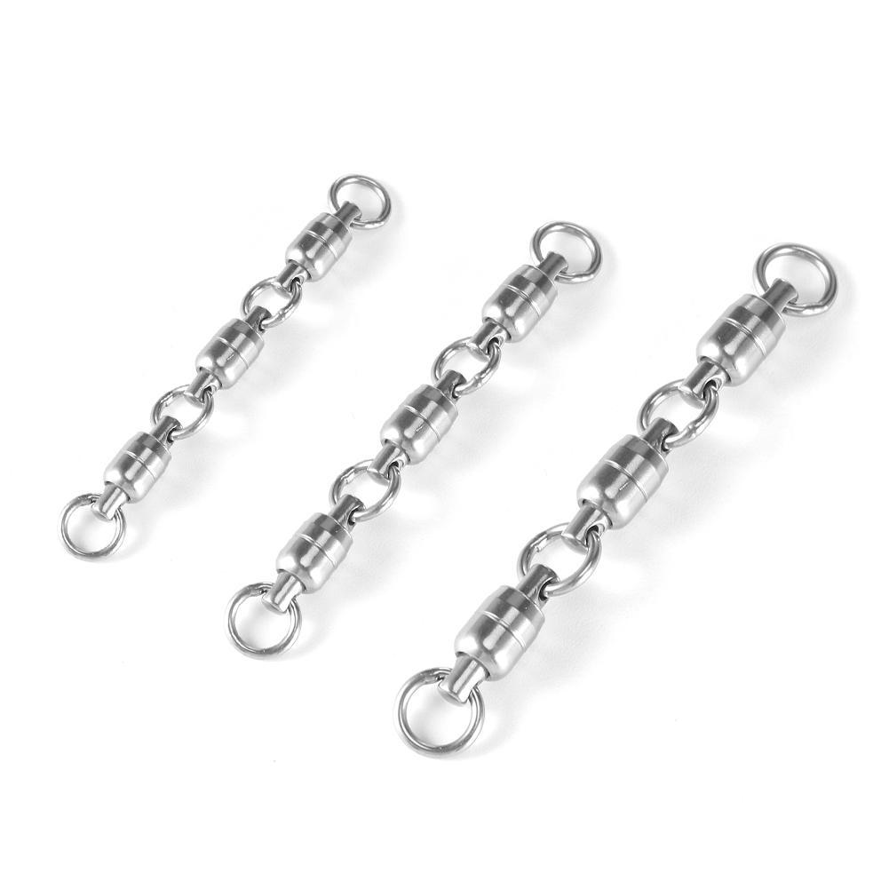 Heavy Duty Ball Bearing Barrel Solid Ring Fishing Rolling Swivel Connector