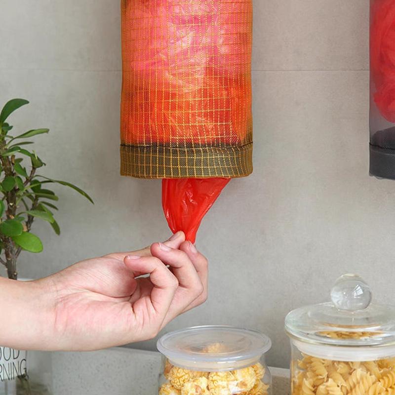 Hanging Garbage Bag Storage Bag Kitchen Dispenser Garbage Wall Mounted Grocery Holder Home Organizers Storage Accessories