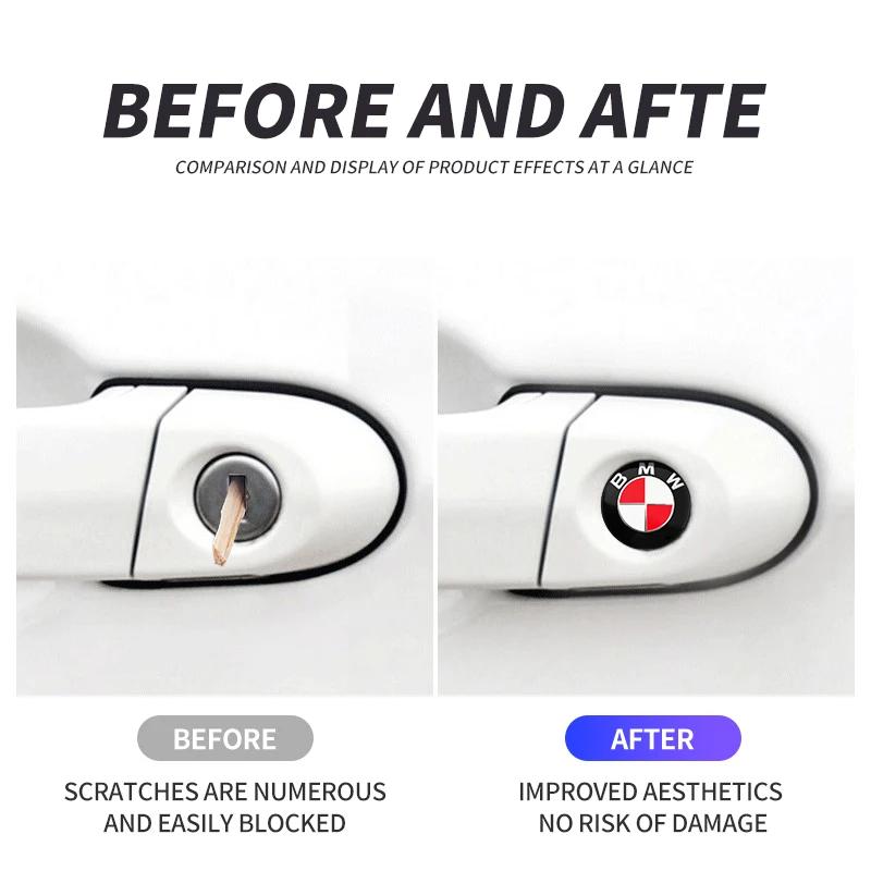 15mm Car Door Keyhole Cover Sticker Car Door Lock Keyhole Protection Stickers For BMW Performance M1 F25 F26 F15 F16 E90 E91 E92